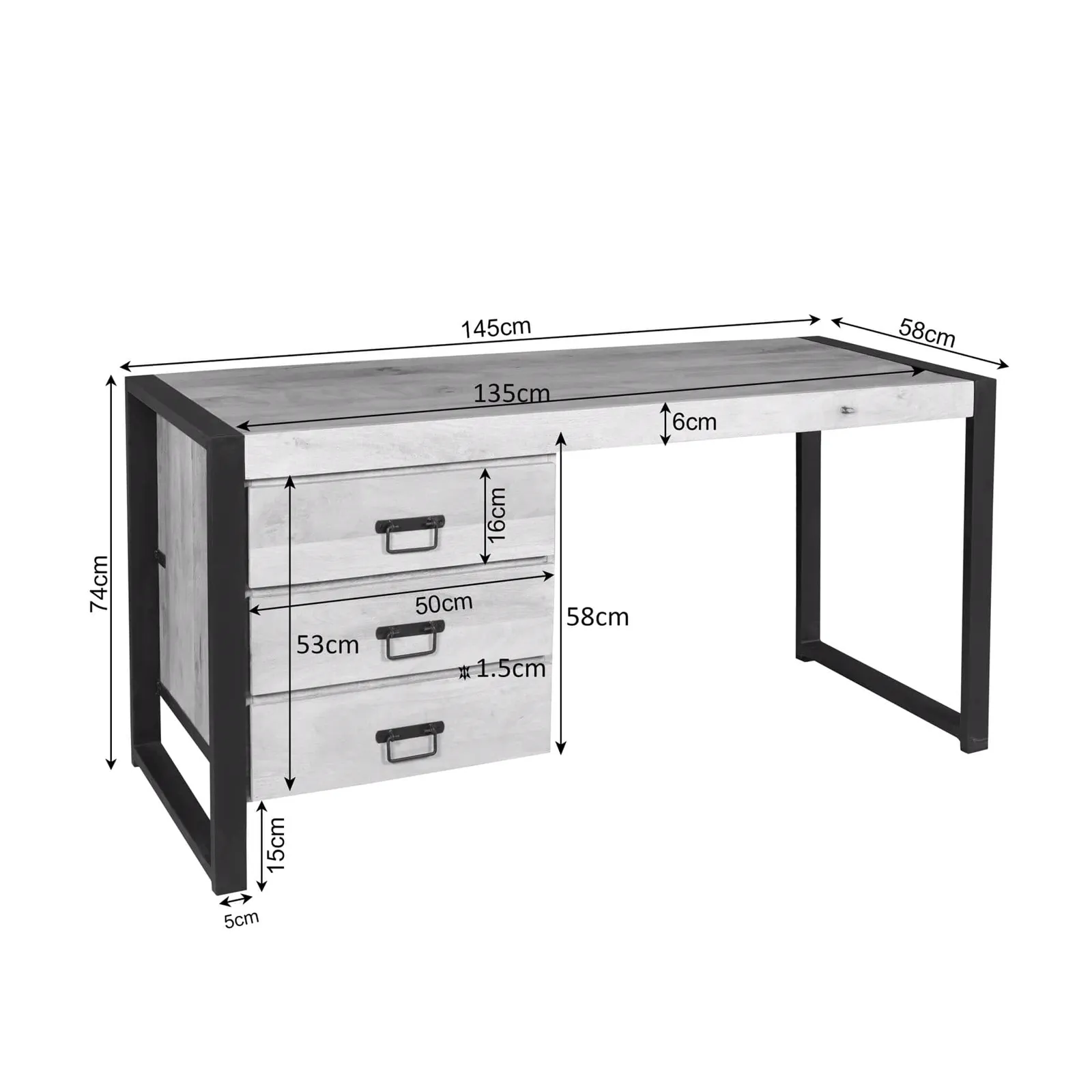 Britt Desk | 145 cm - Starfurn