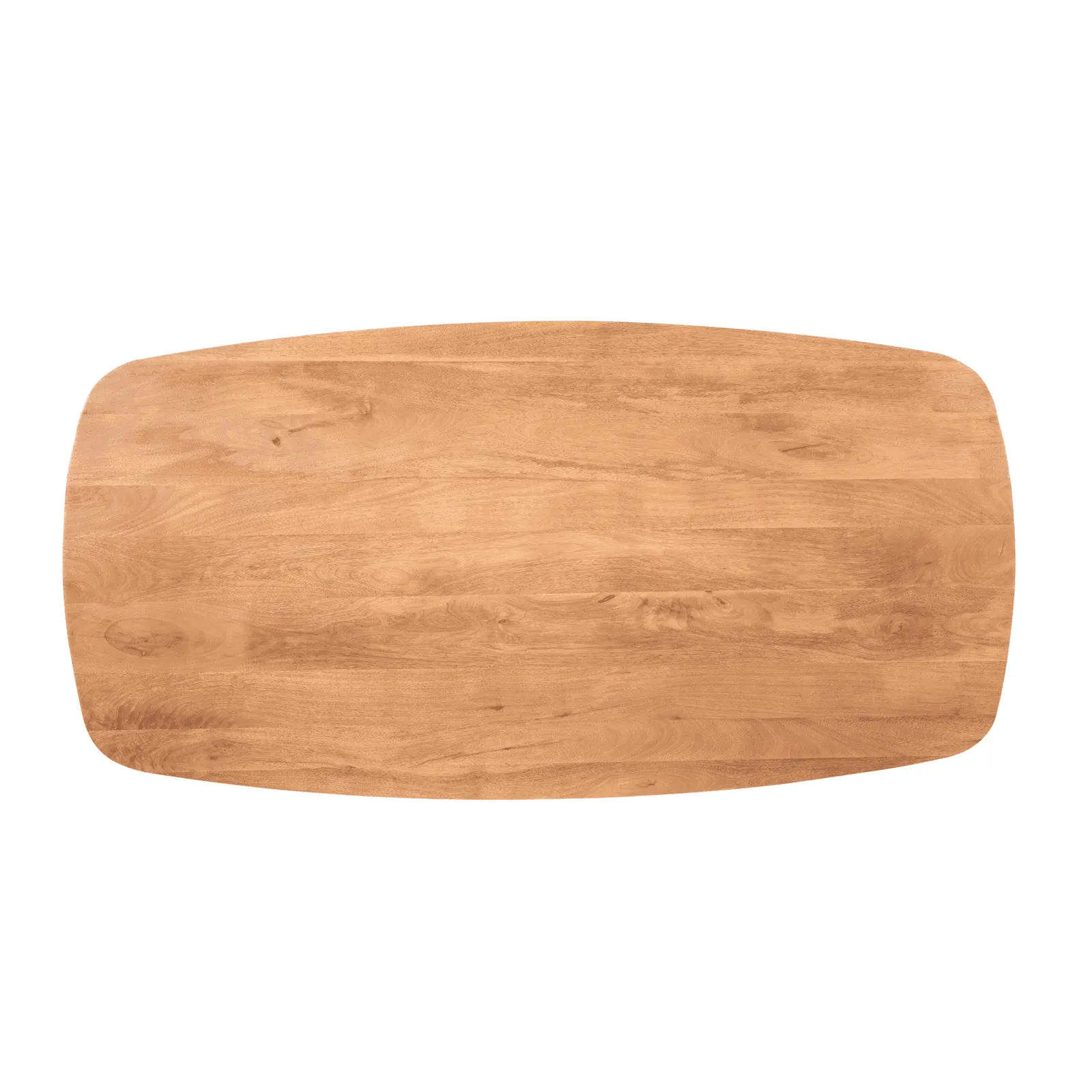 Draufsicht des Esstisch Elegance 200 cm | Dänisch oval, mit einer Holzplatte auf weißem Hintergrund - Starfurn