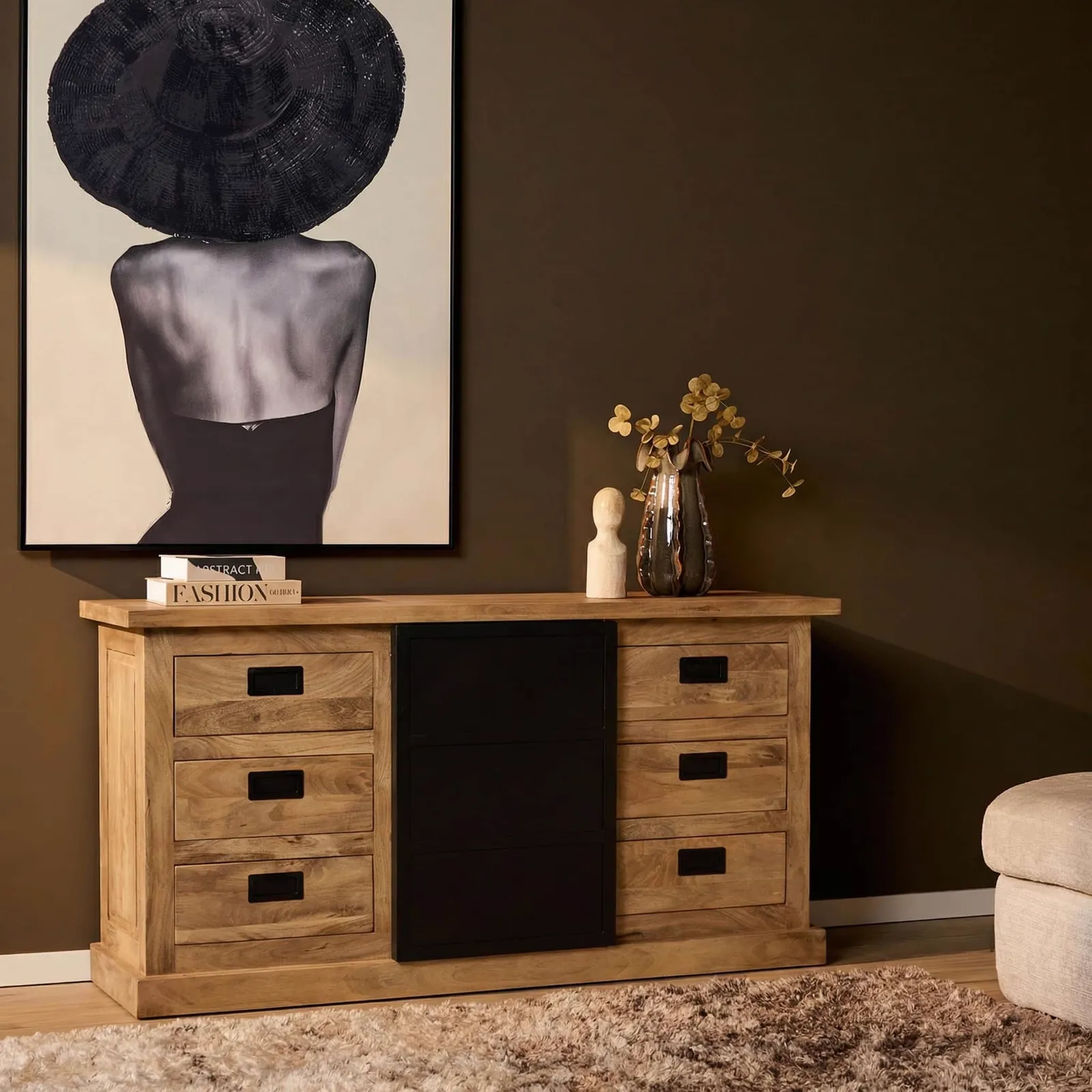 Sideboard Noa Natural Mango Wood 160 cm - Starfurn
