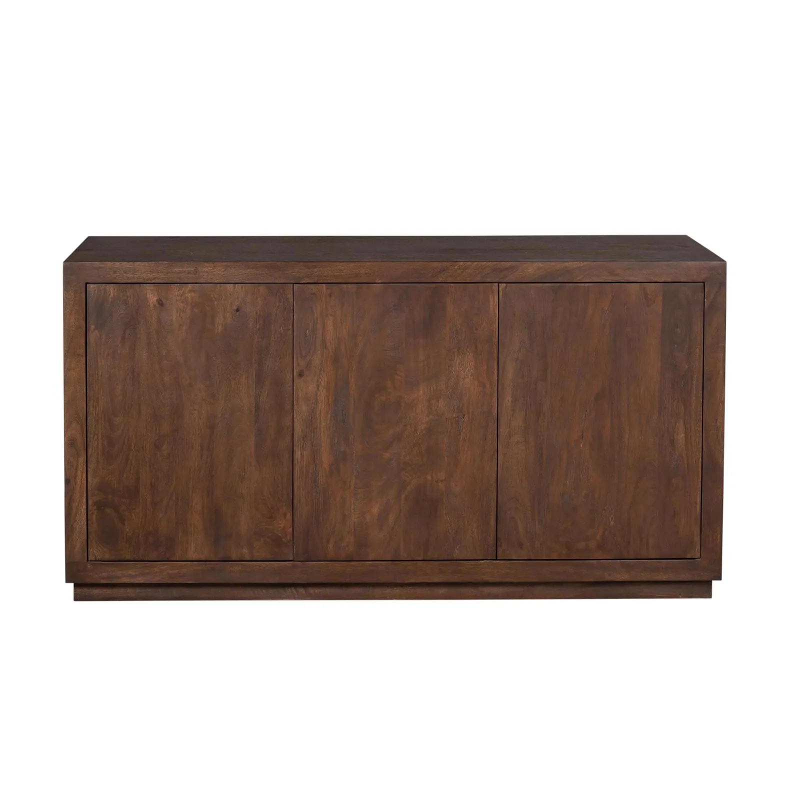 Sideboard Brussel Brown 150 cm auf weißem Hintergrund, direkt von vorne fotografiert - Starfurn