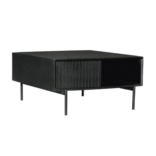 Coffee table Madison Black | 80 cm | Square - Starfurn