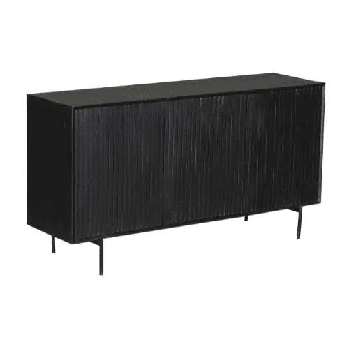 Sideboard Madison Black Mango Wood 165 cm - Starfurn