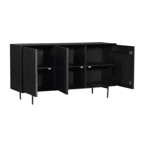 Sideboard Madison Black Mango Wood 165 cm - Starfurn