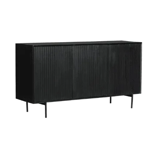 Sideboard Madison Black Mango Wood 165 cm - Starfurn