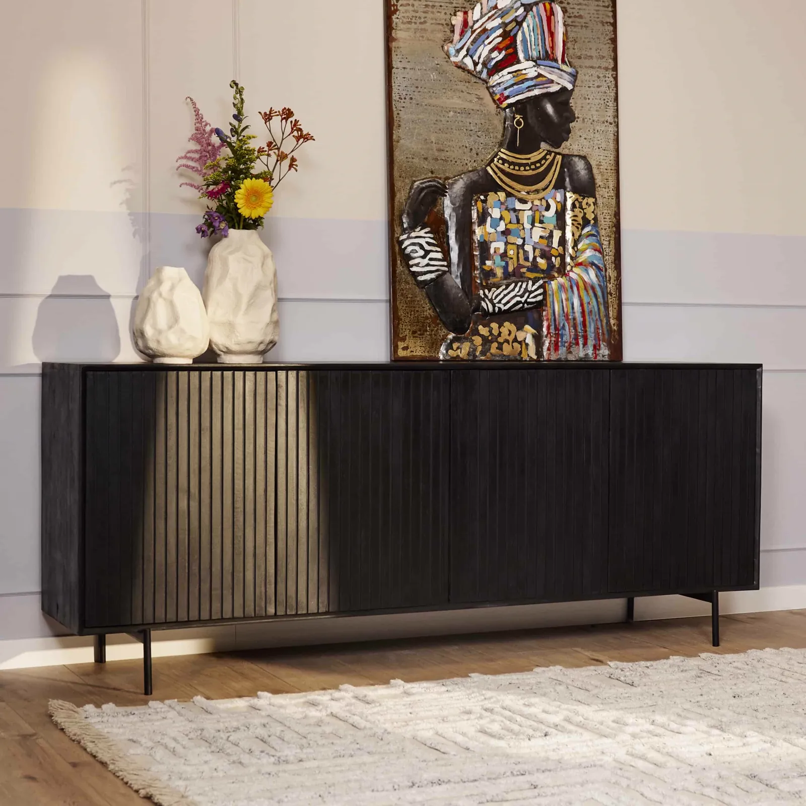 Sideboard Madison Black | 210 cm - Starfurn