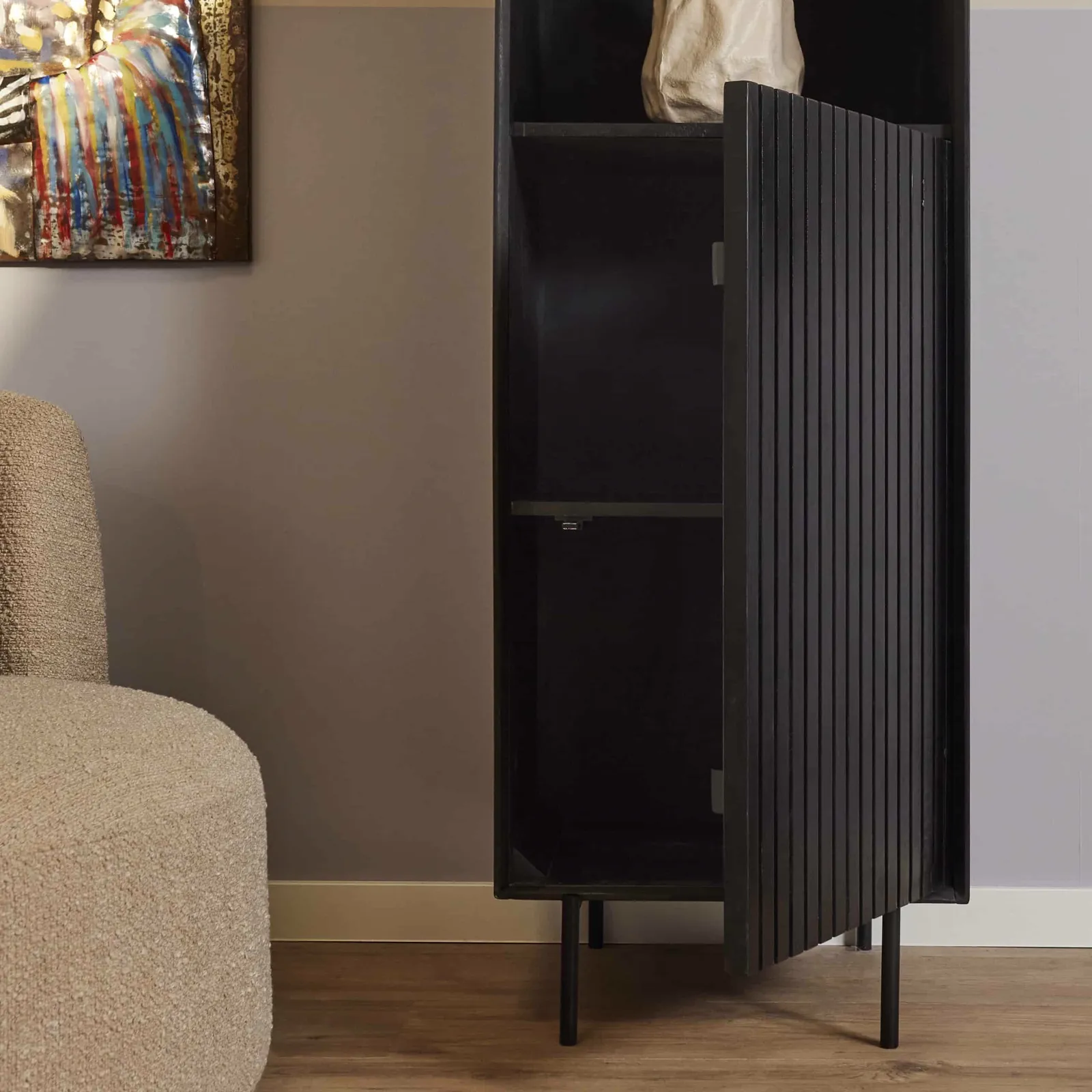 Madison Black Bookcase | 55 cm - Starfurn