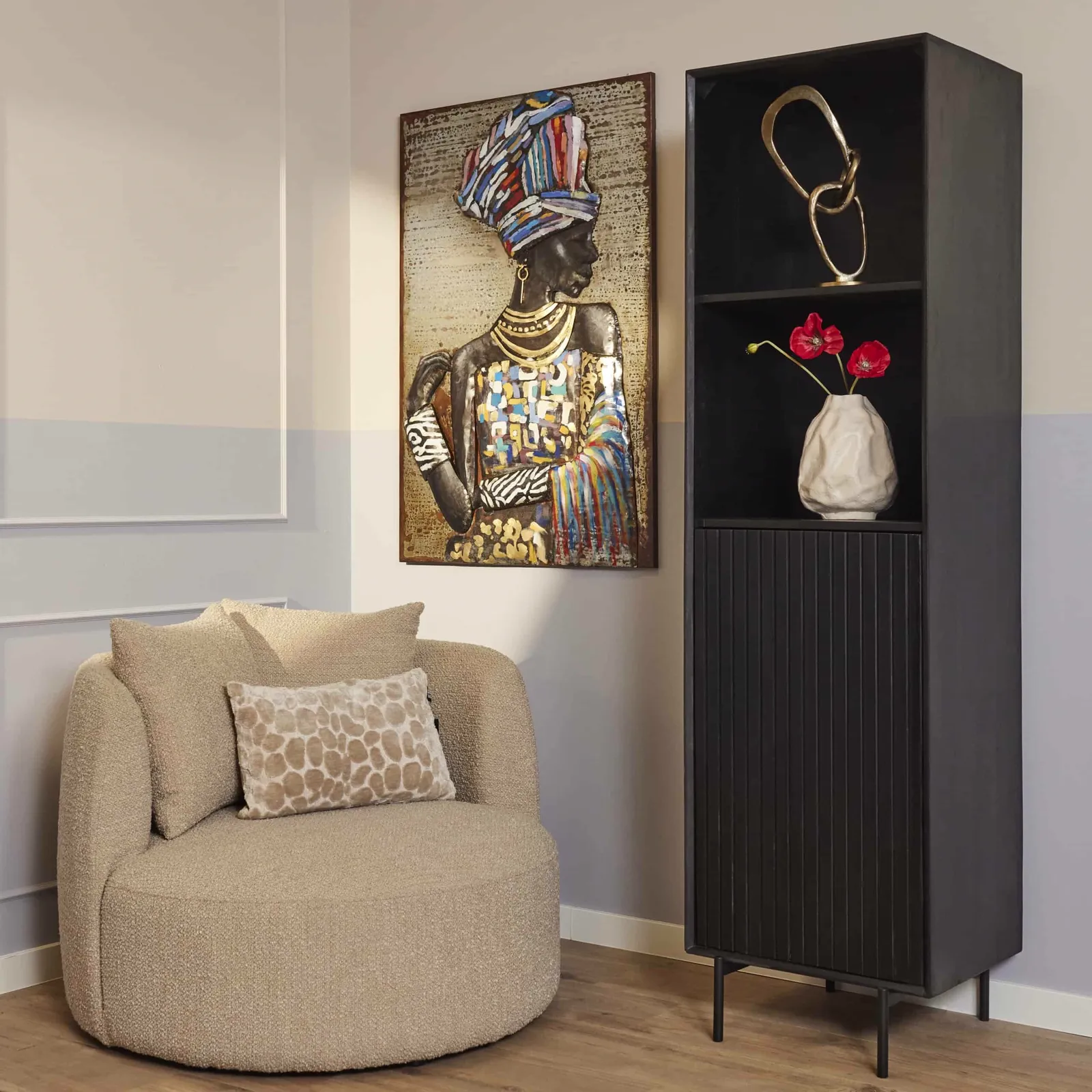 Madison Black Bookcase | 55 cm - Starfurn