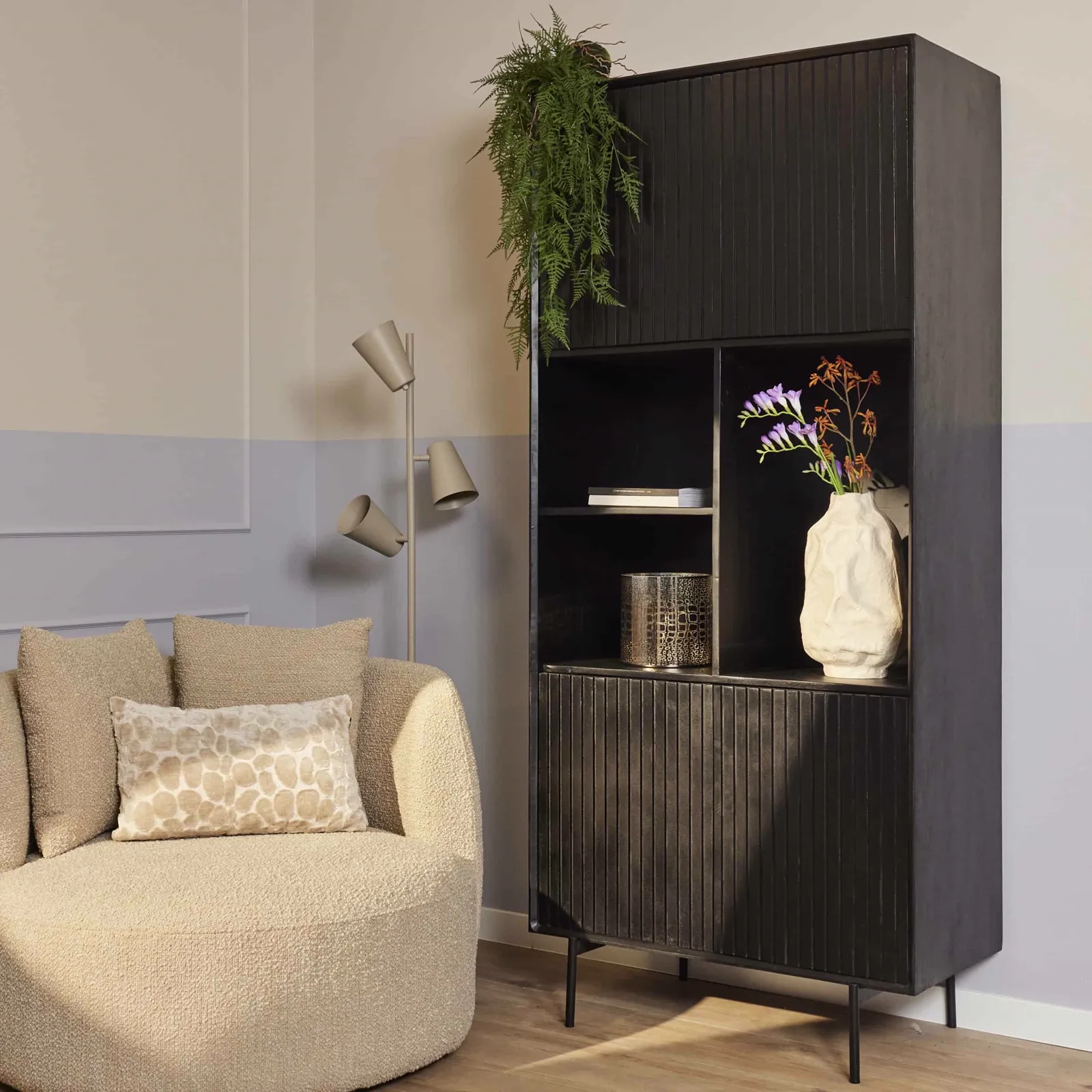 Compartment cabinet Madison Black | 90 cm - Starfurn