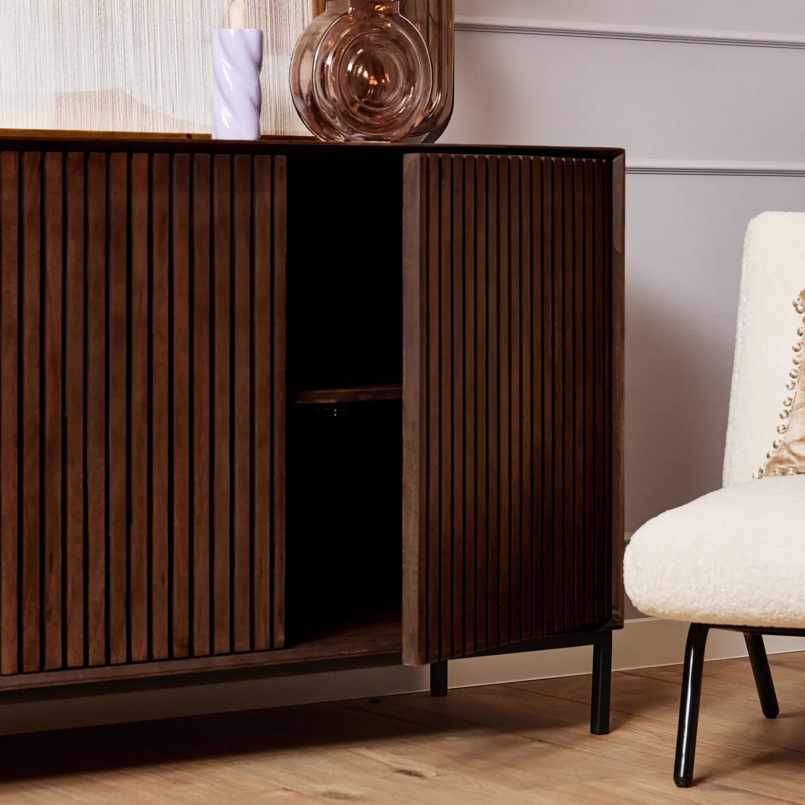 Sideboard Madison Brown Mango Wood 210 cm - Starfurn