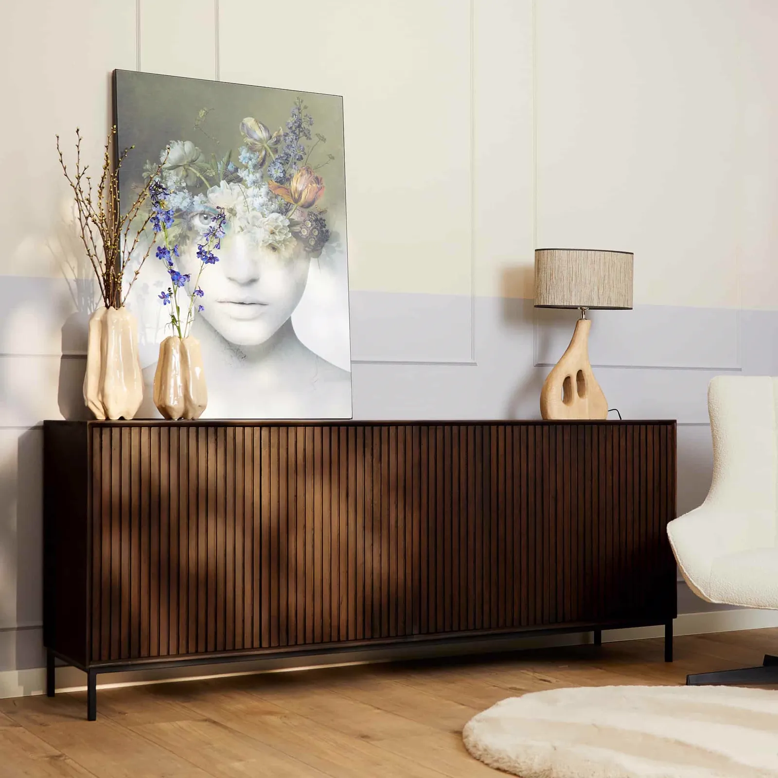Sideboard Madison Brown Mango Wood 210 cm - Starfurn