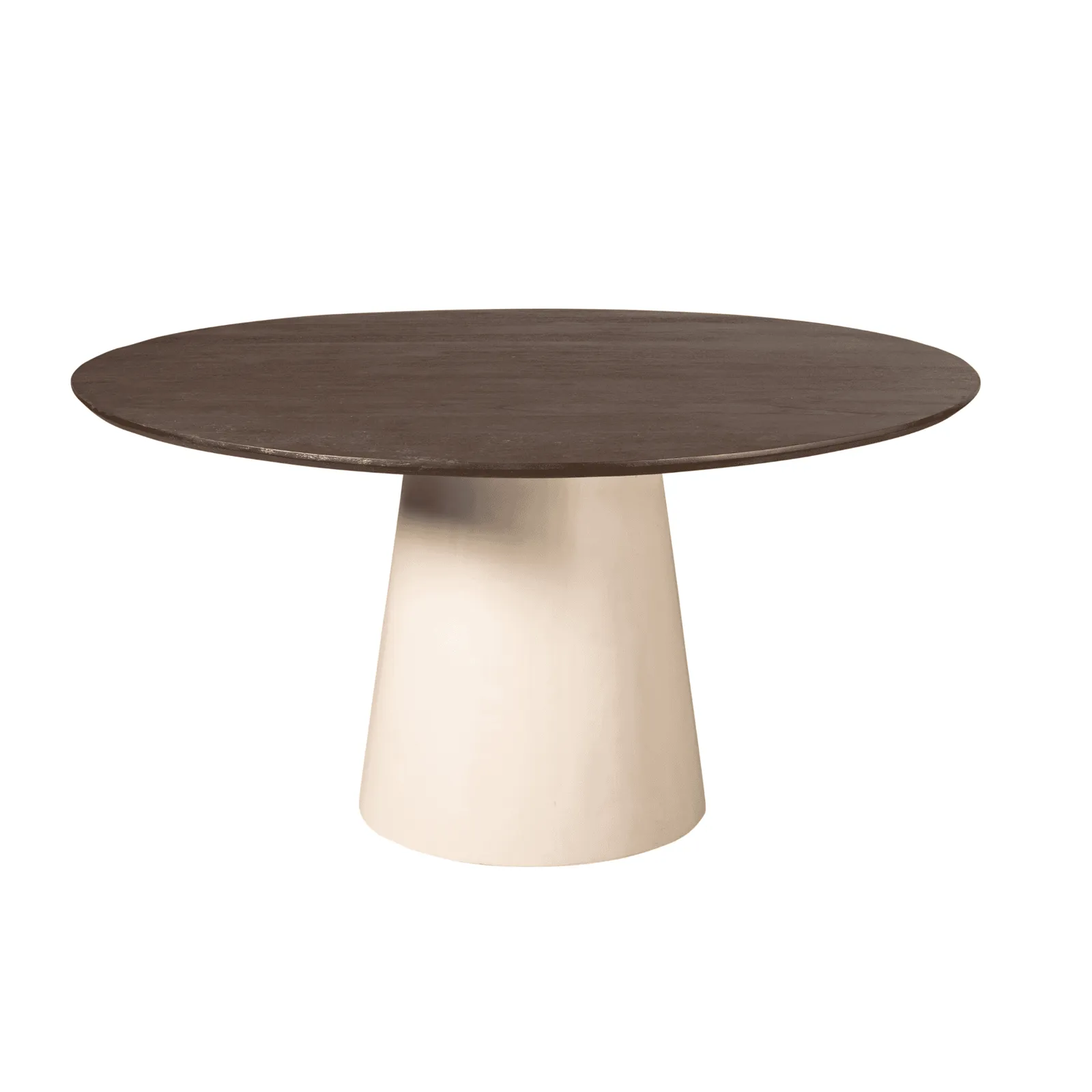 Round dining table Madison Brown Mango Wood 130 cm - Starfurn