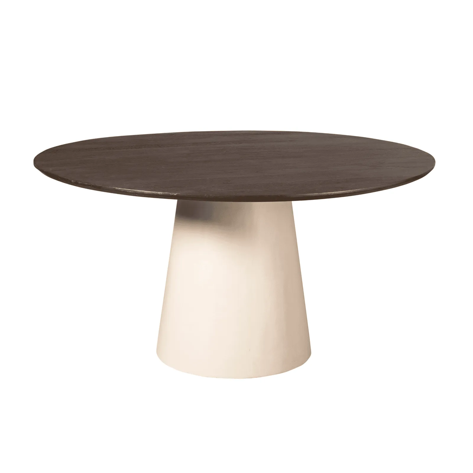 Round dining table Madison Brown Mango Wood 130 cm - Starfurn