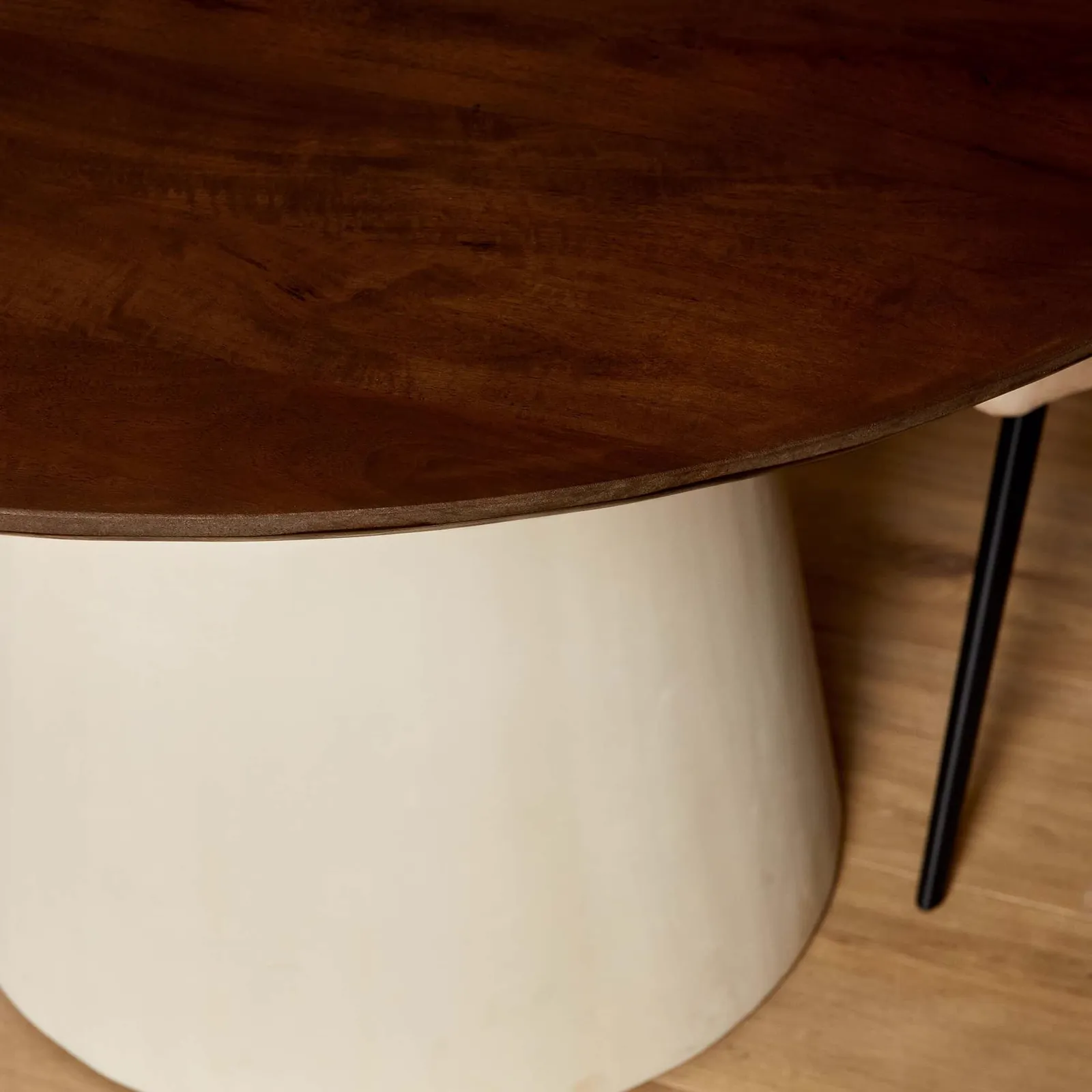 Ronde eettafel Madison Bruin Mangohout 130 cm - Starfurn
