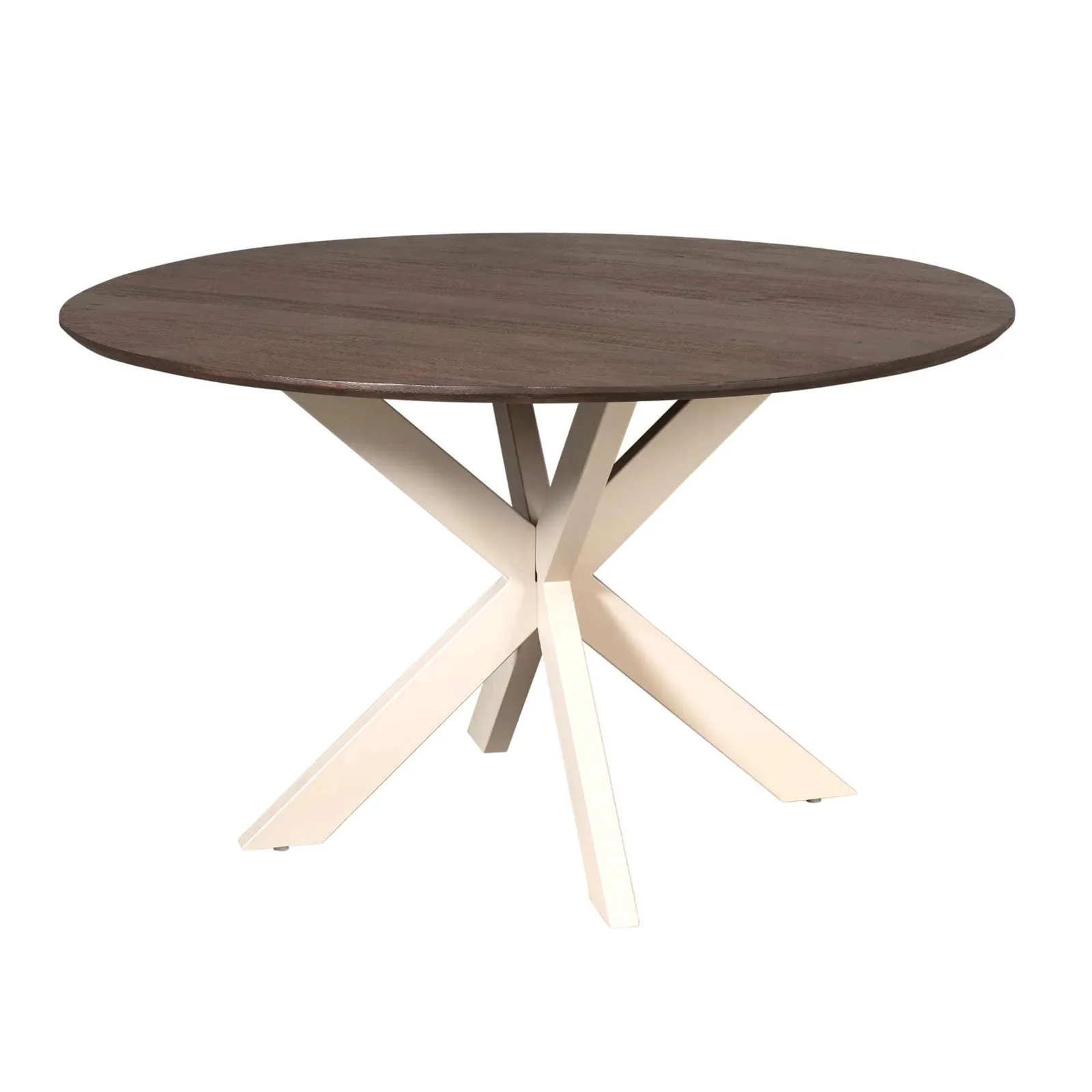 Round Dining Table Madison Brown Sand Leg Mango Wood 150 cm - Starfurn