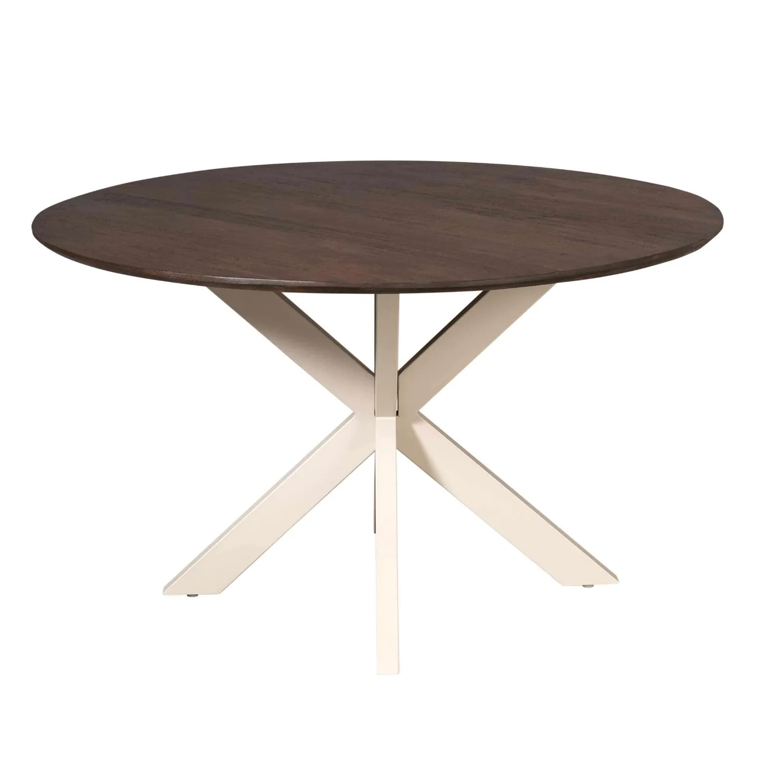 Round dining table Madison Brown Sand Leg Mango Wood 130 cm - Starfurn