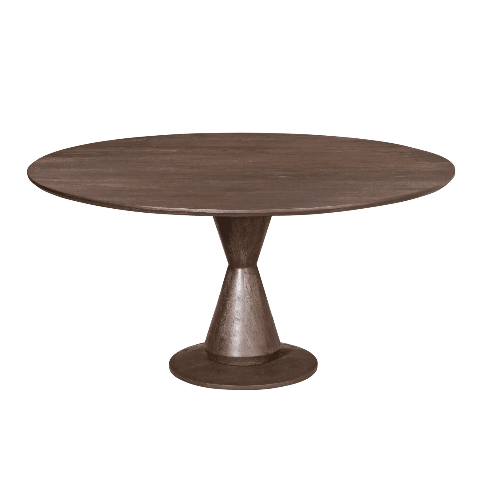 Round dining table Lima Brown Mango Wood 130 cm - Starfurn