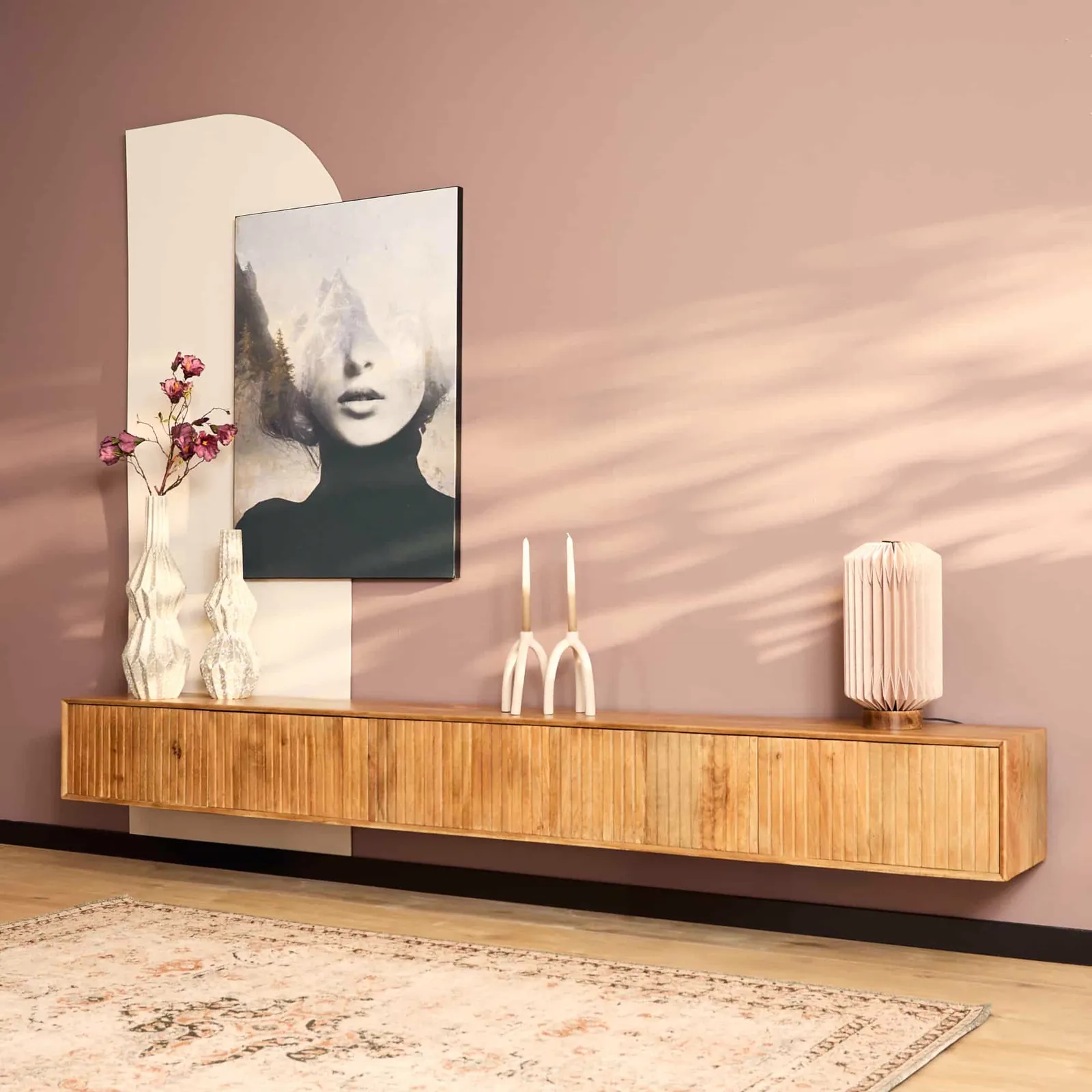 Floating TV Unit Madison Natural | 280 cm - Starfurn