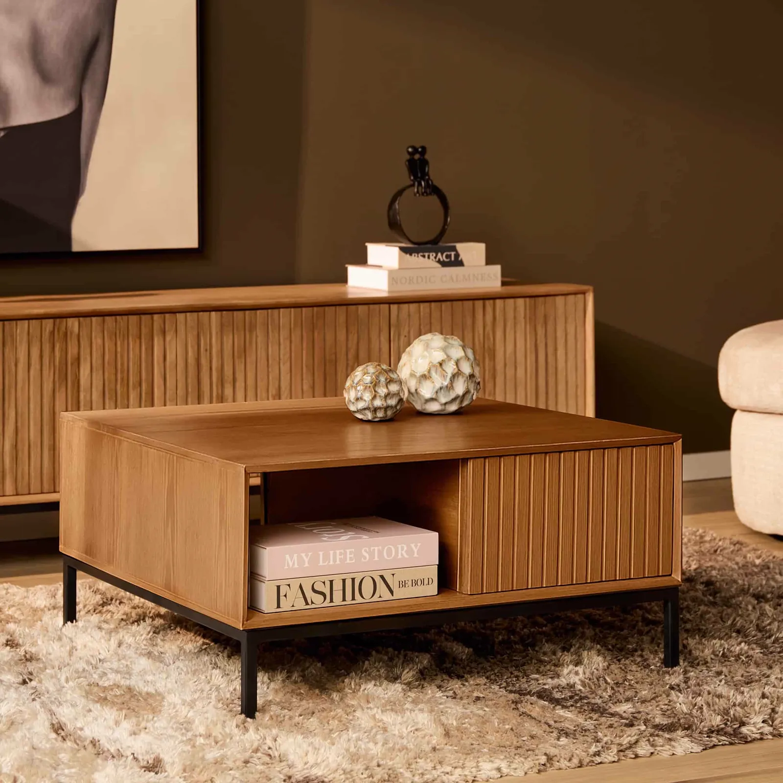 Coffee Table Madison Natural | 80 cm | Square - Starfurn
