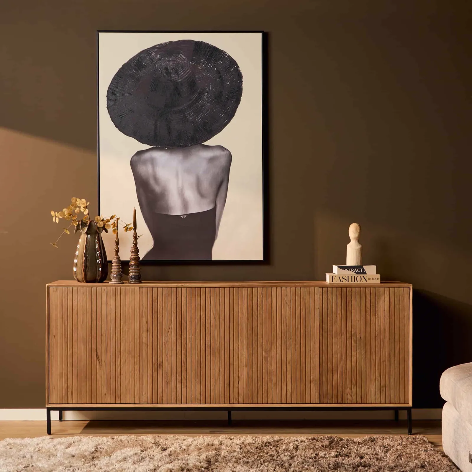 Sideboard Madison Natural Mango Wood 210 cm - Starfurn