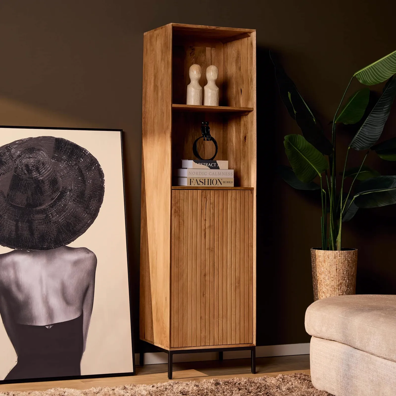 Bookcase Madison Natural | 55 cm - Starfurn