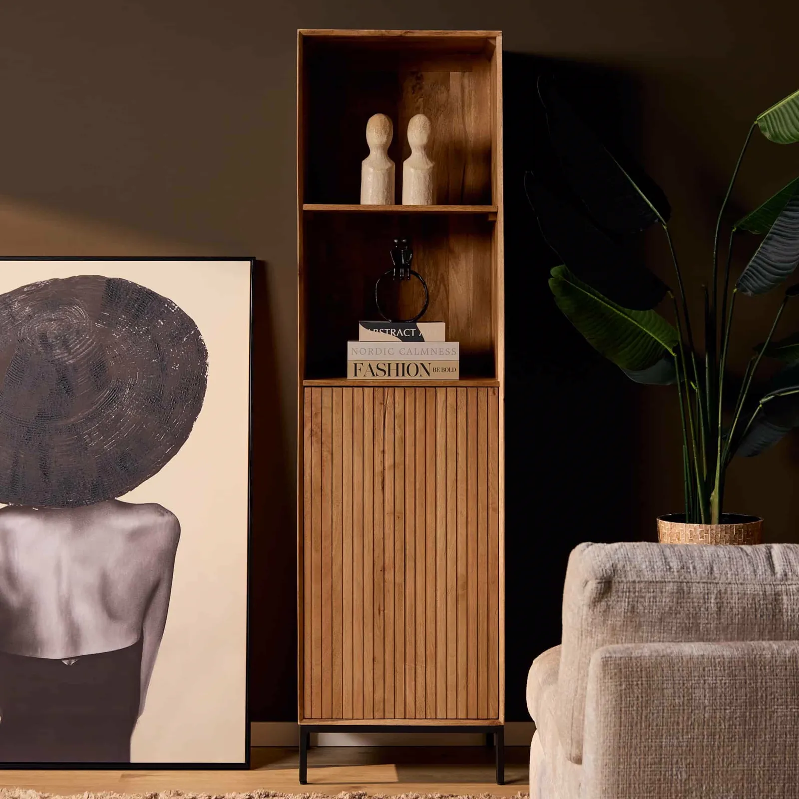 Bookcase Madison Natural | 55 cm - Starfurn