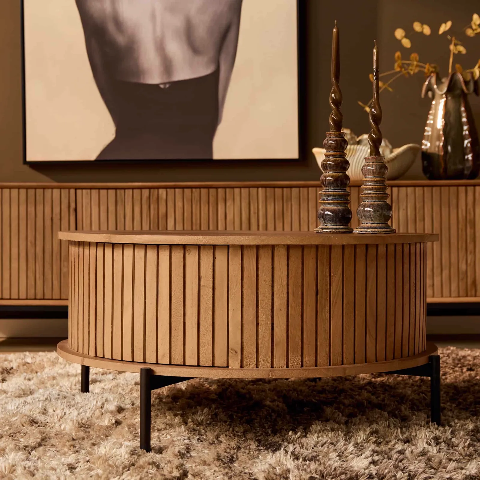 Madison Natural Coffee Table | 80 cm | Round - Starfurn