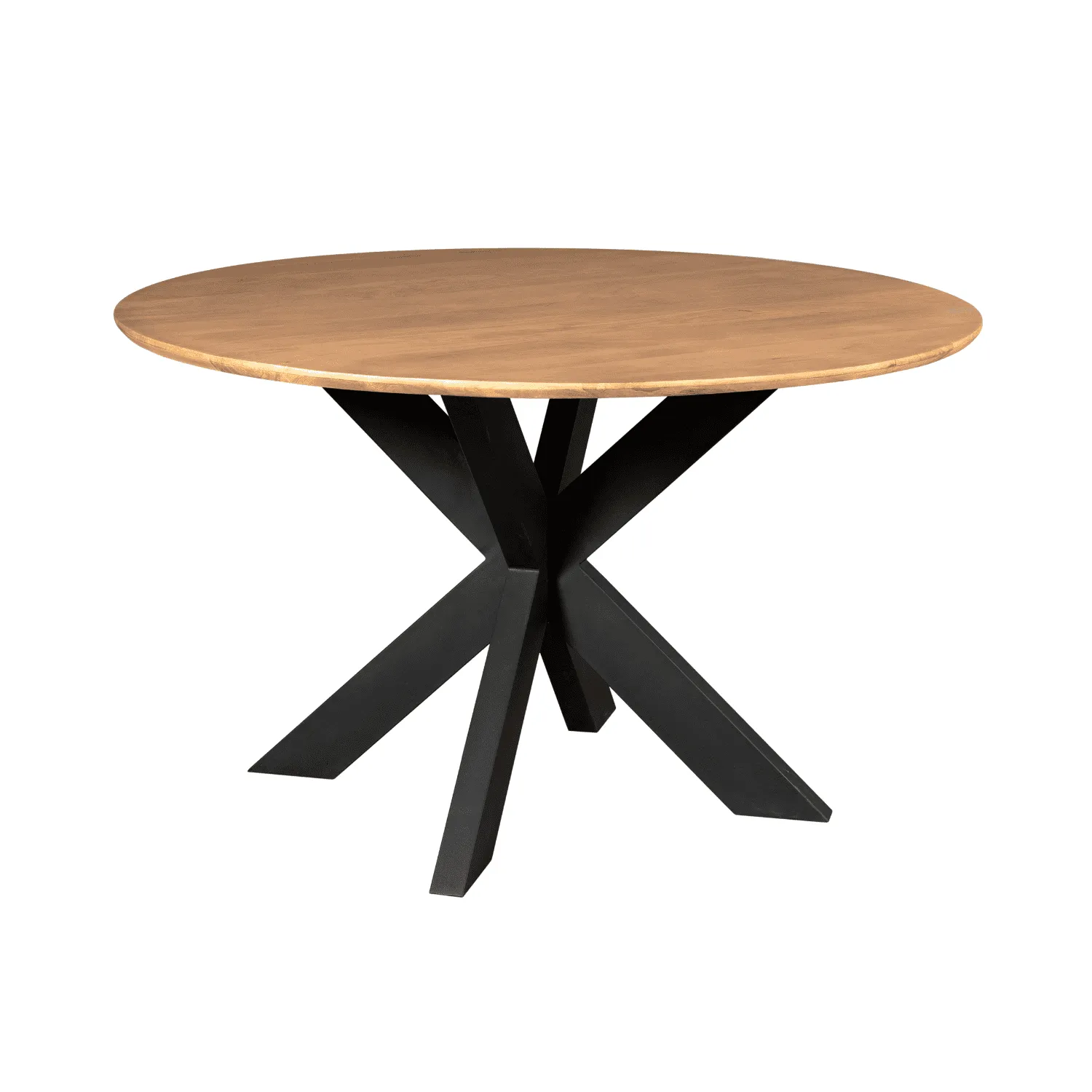 Round Dining Table Madison Natural Mango Wood 110 cm - Starfurn