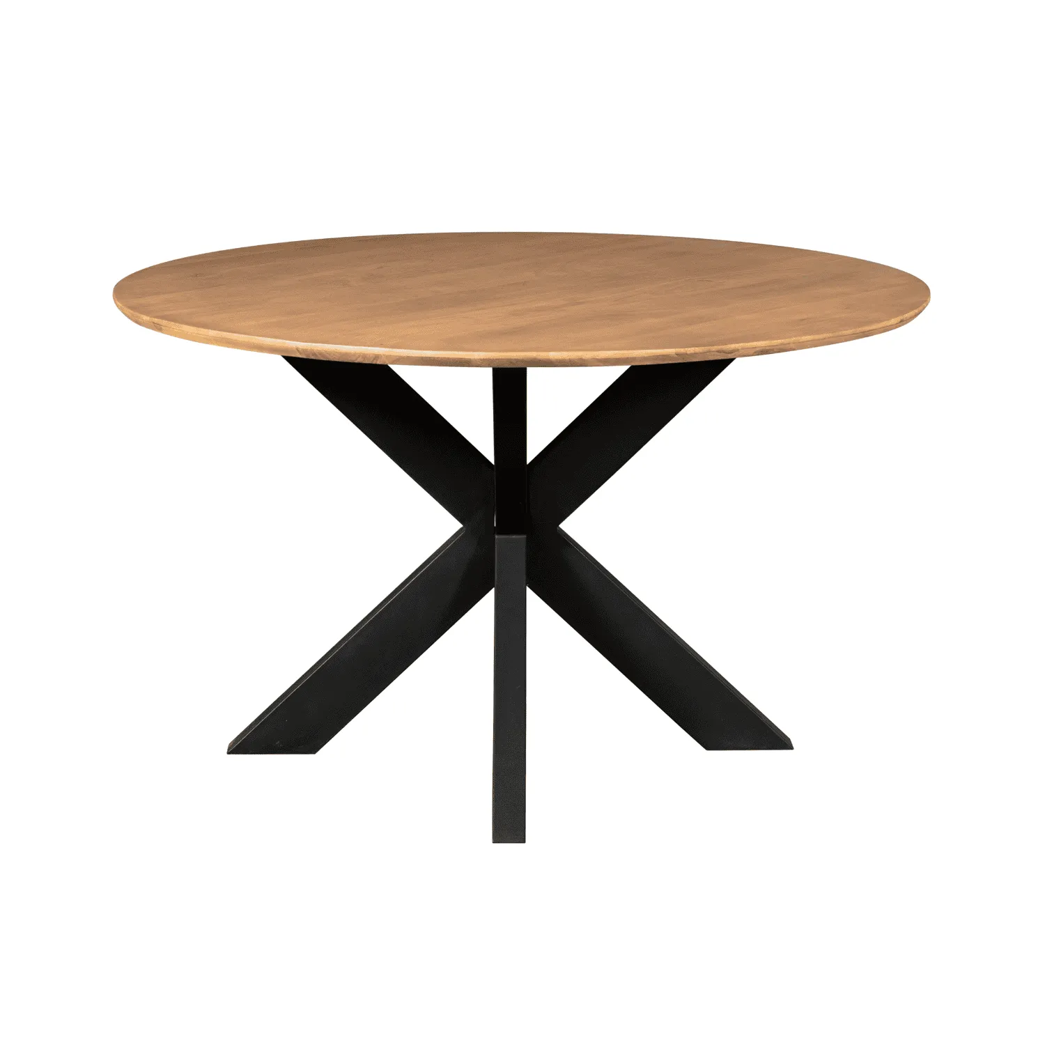 Round Dining Table Madison Natural Mango Wood 110 cm - Starfurn