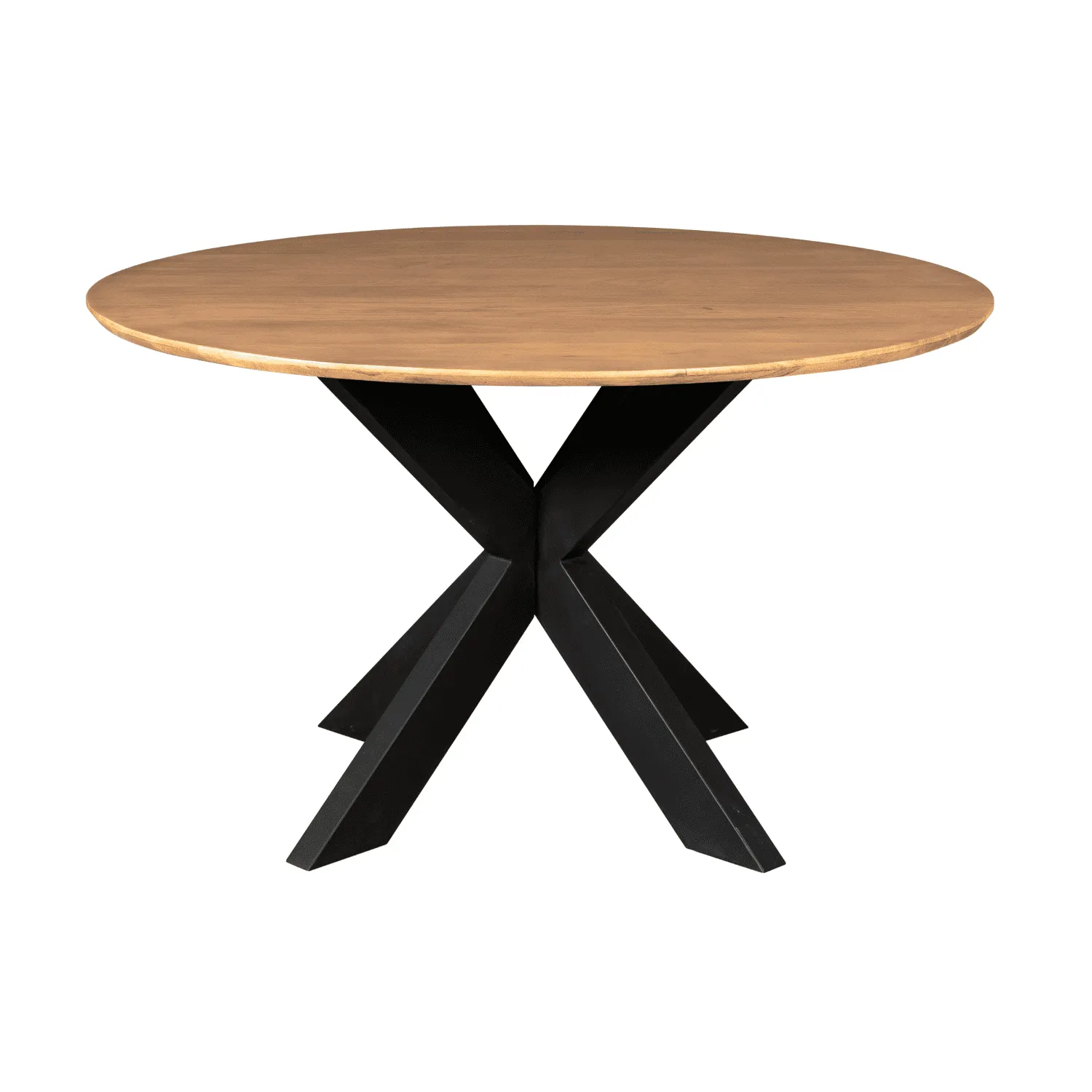 Round dining table Madison Natural Mango Wood 130 cm - Starfurn