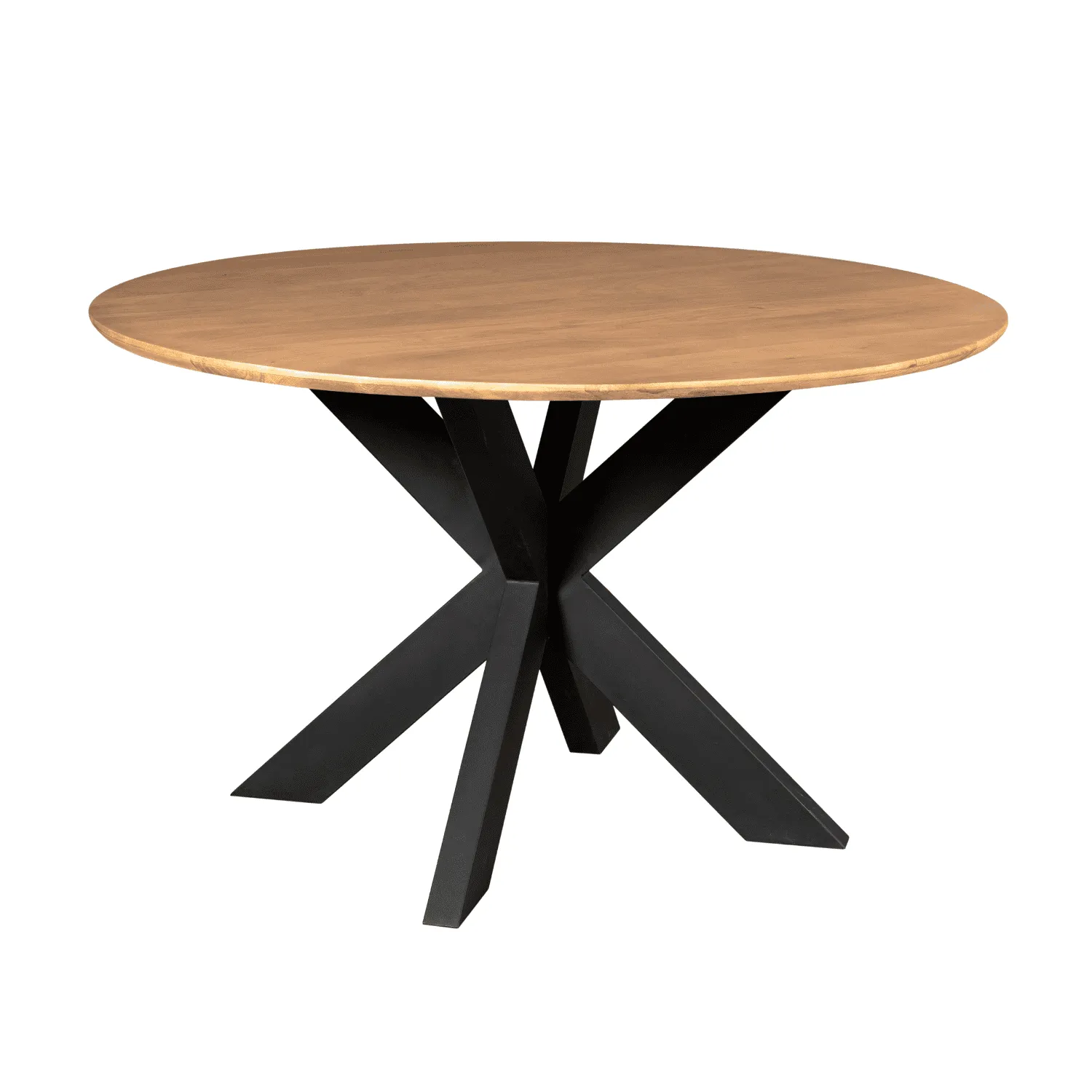 Round dining table Madison Natural Mango Wood 130 cm - Starfurn