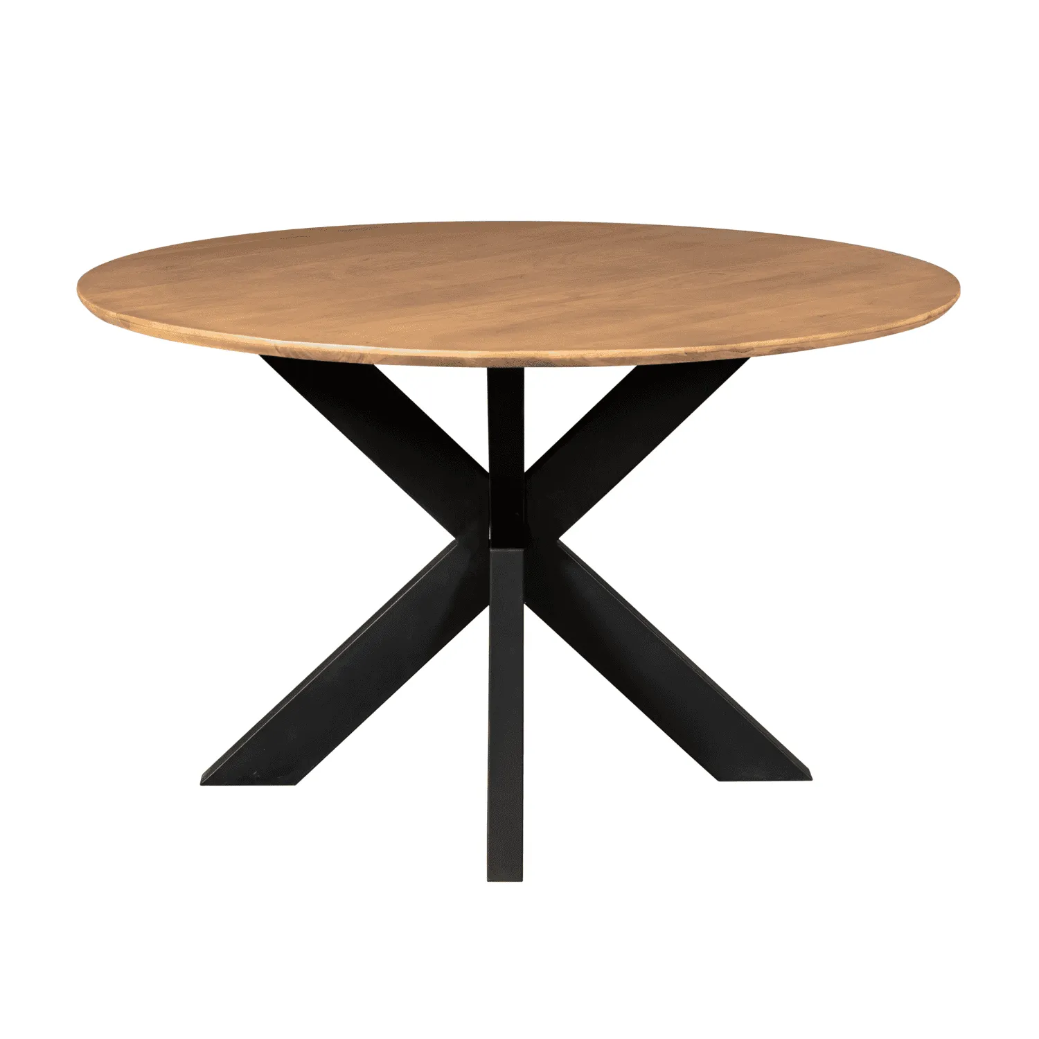 Round dining table Madison Natural Mango Wood 130 cm - Starfurn