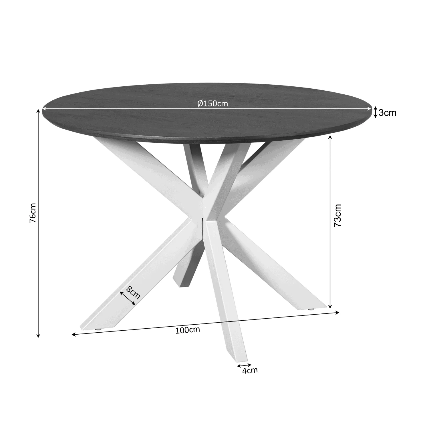 Dining Table Madison Natural | 150 cm - Starfurn