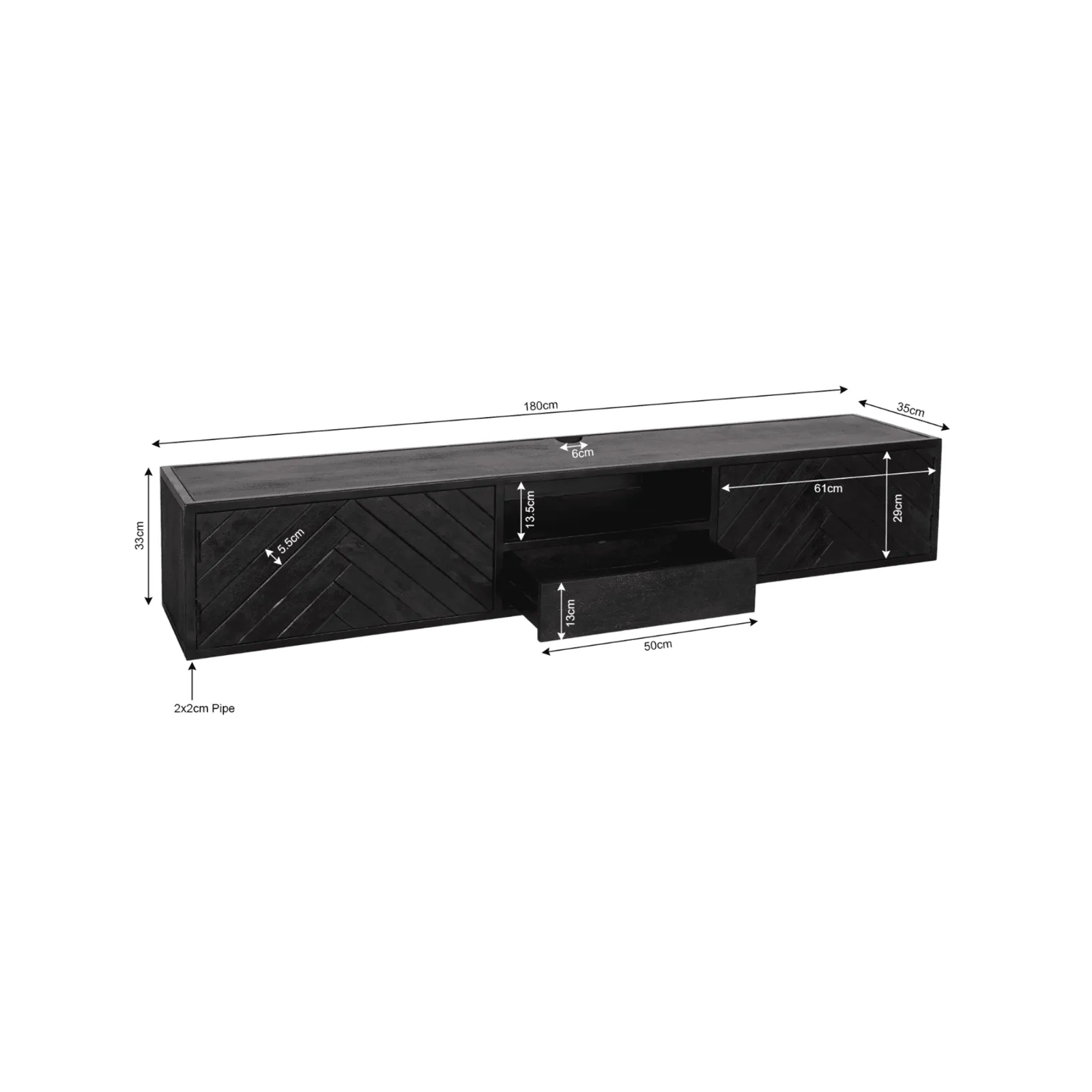 Floating TV unit New York | 180 cm - Starfurn