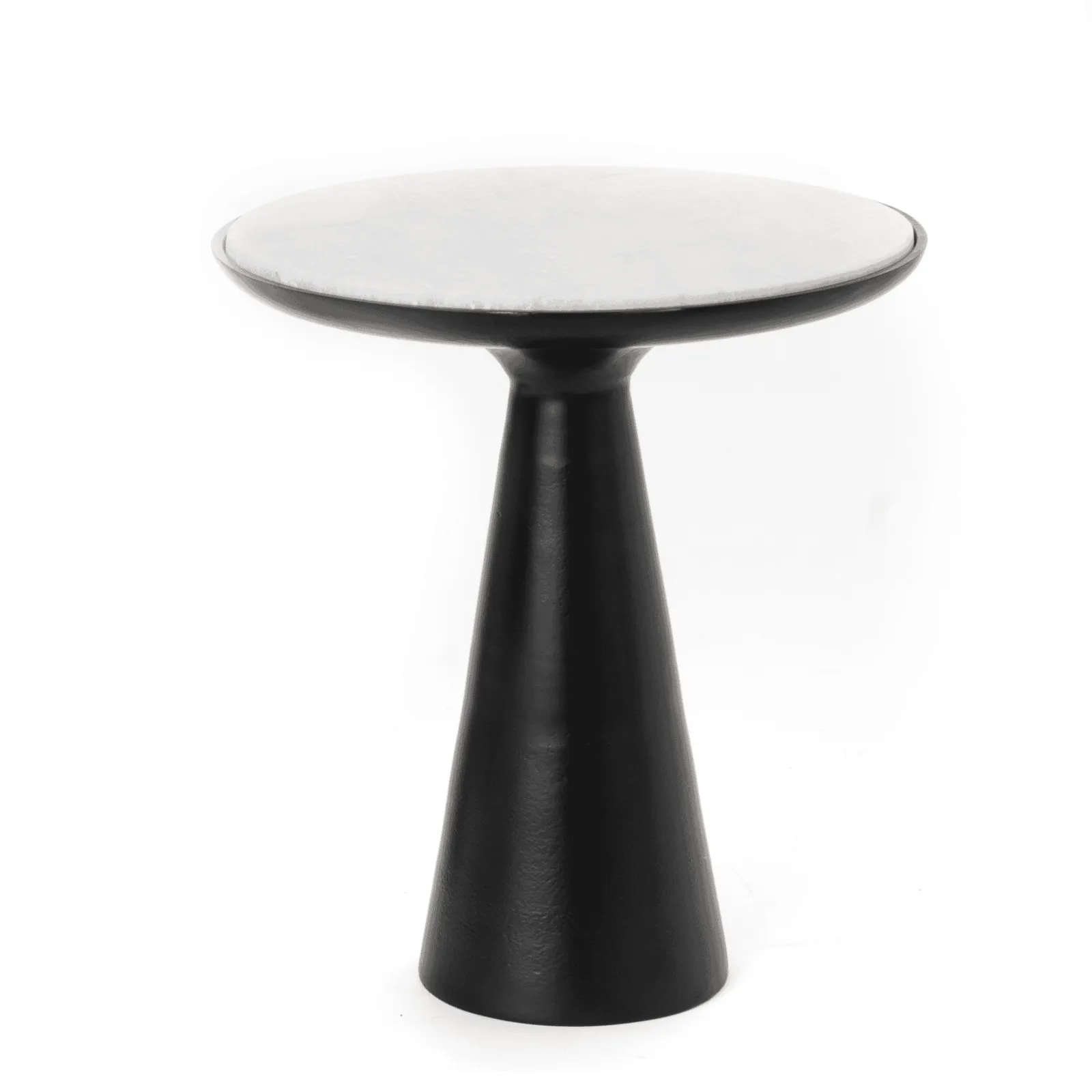 Side Table Essy Black Marble & Metal 38 cm - Starfurn