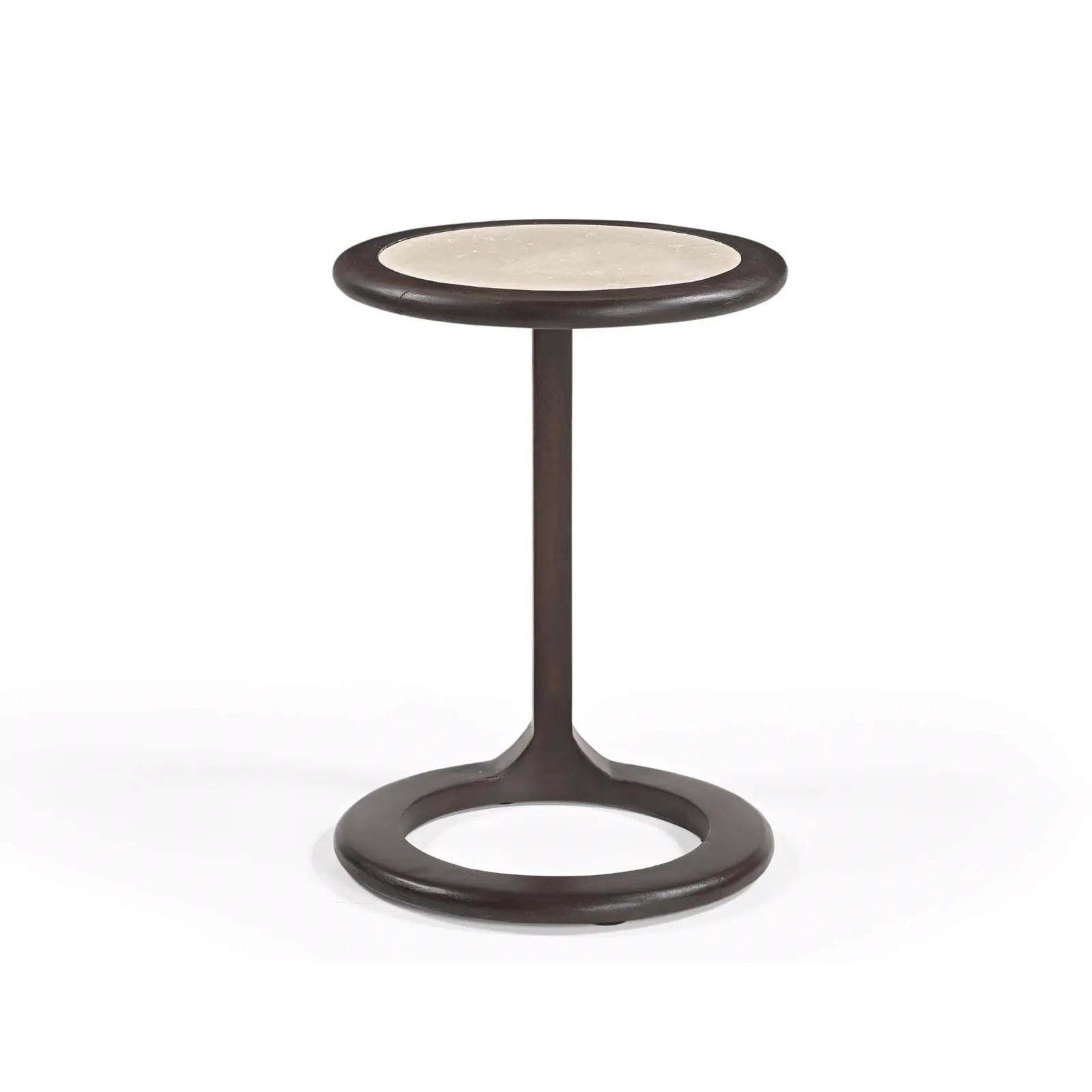 Side table Vinn Brown Travertine 45 cm - Starfurn