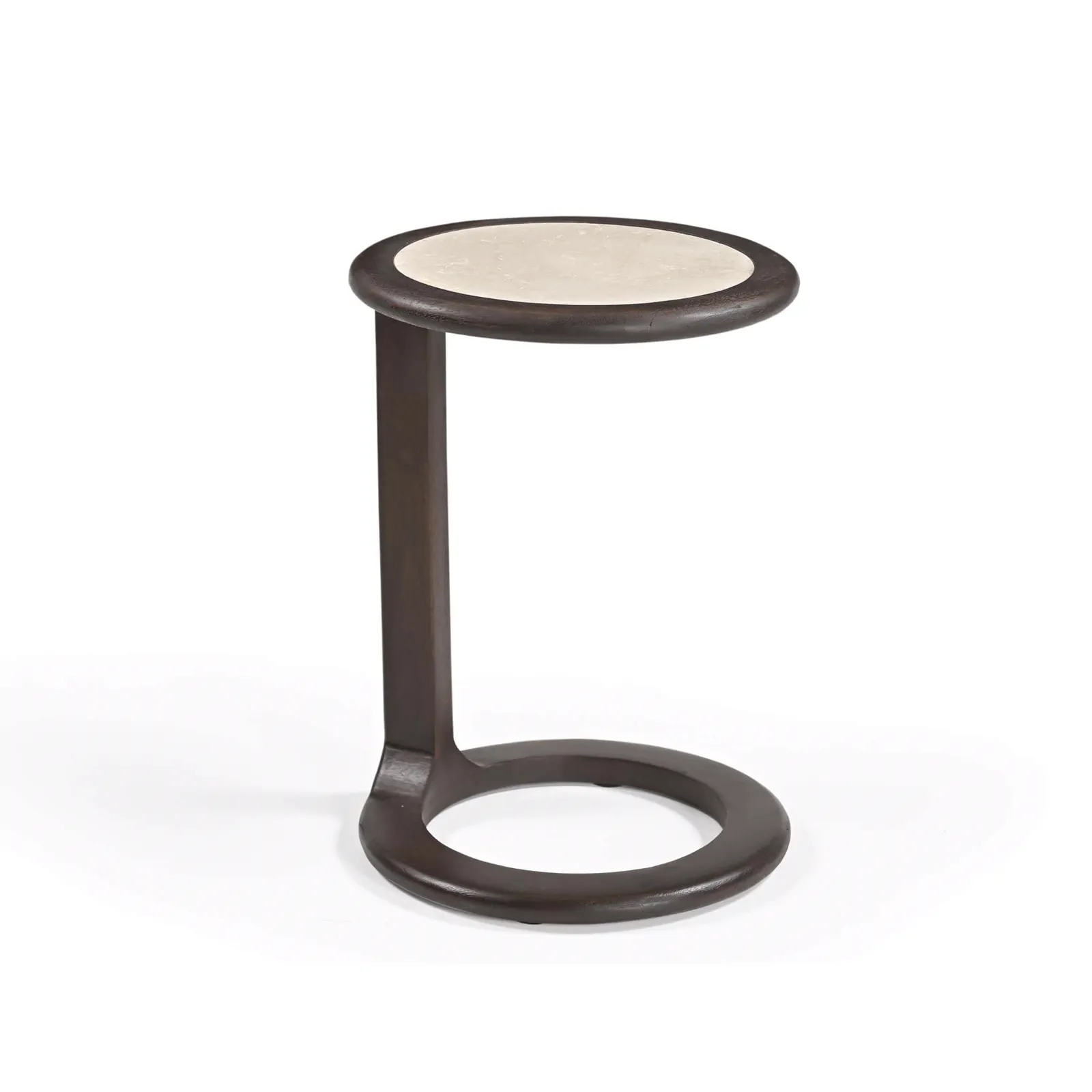 Side table Vinn Brown Travertine 45 cm - Starfurn