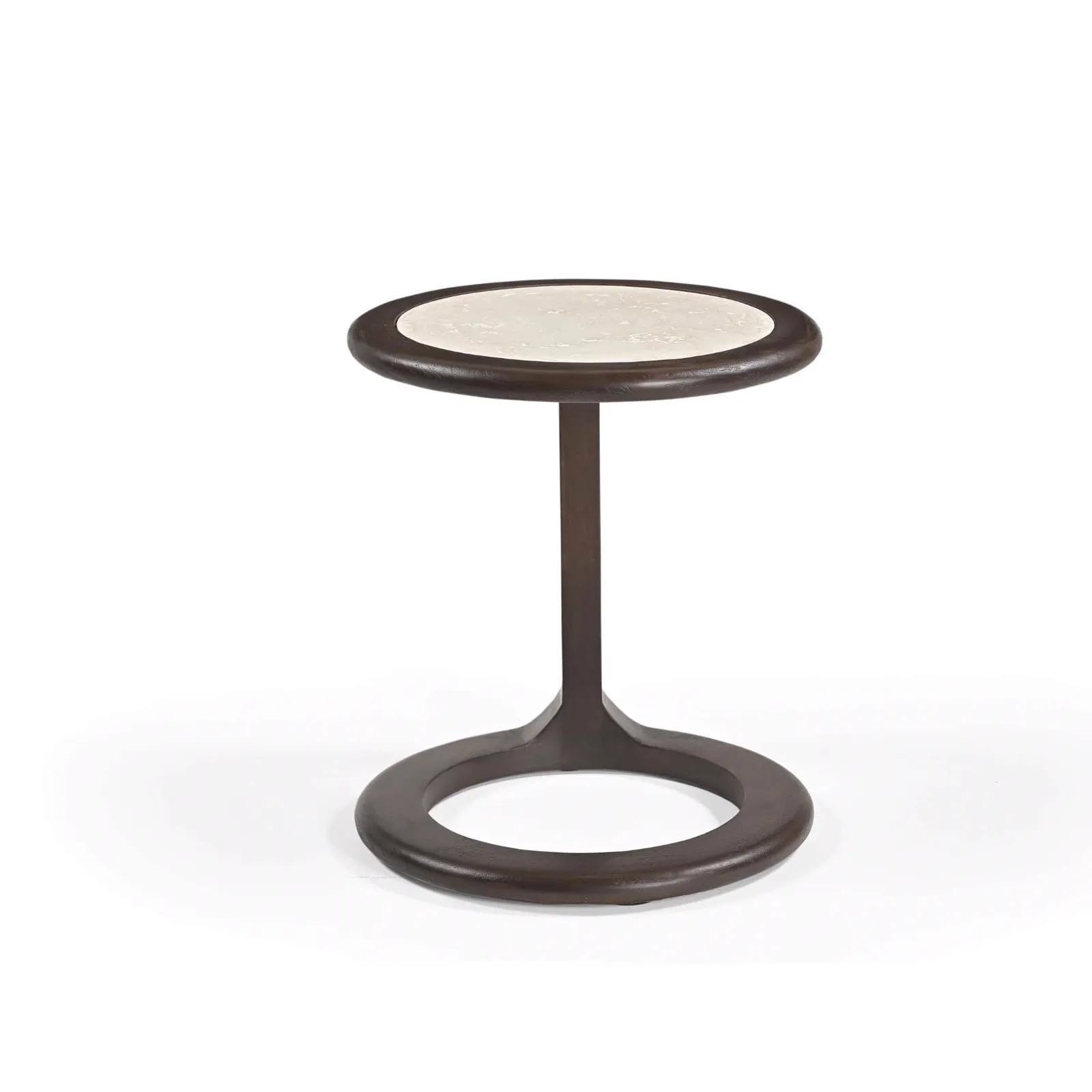 Side table Vinn Brown Travertine 45 cm - Starfurn