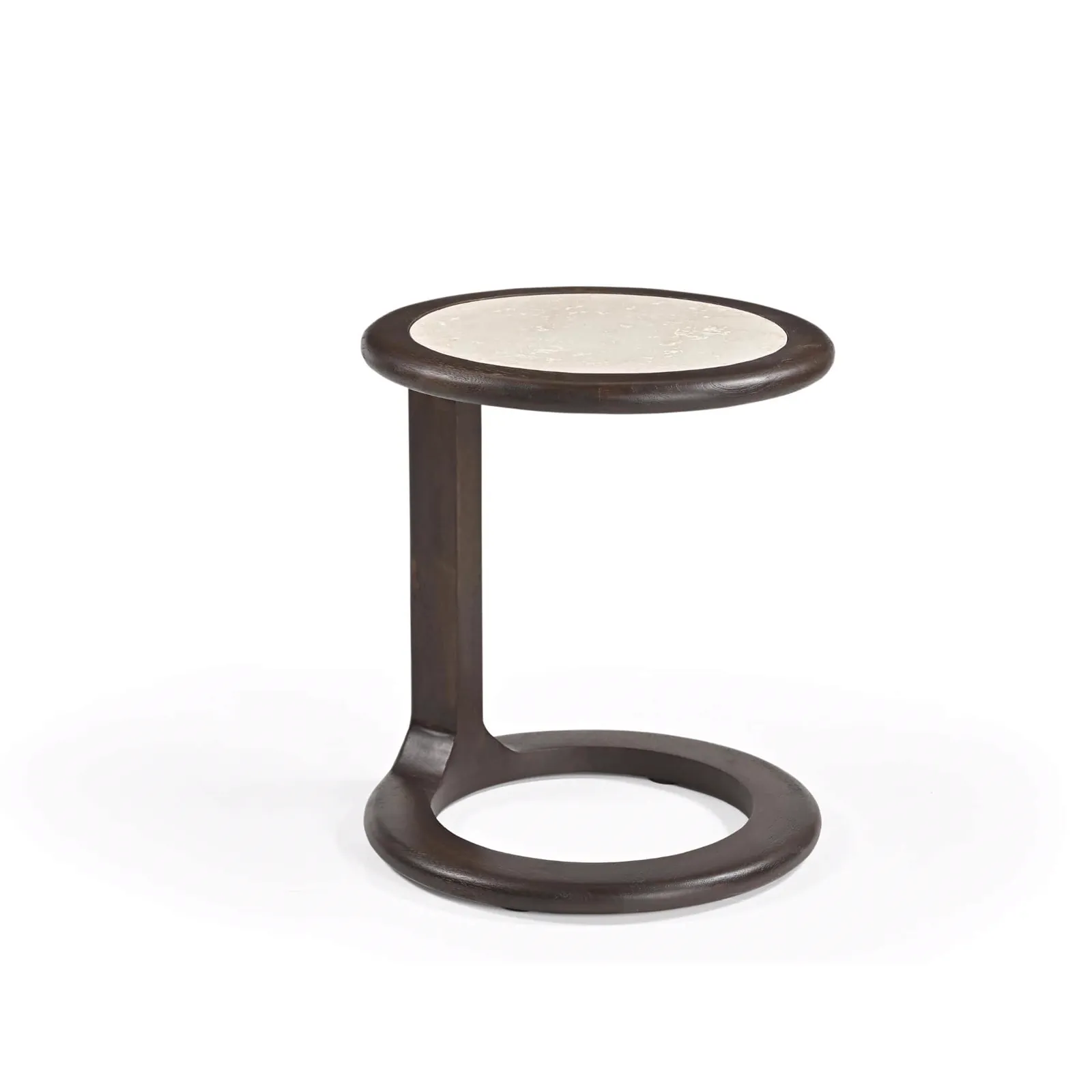 Side table Vinn Brown Travertine 45 cm - Starfurn