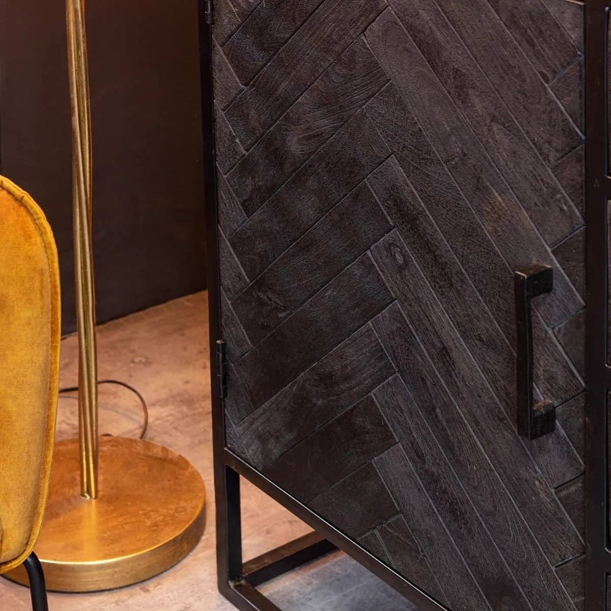 Sideboard New York Black Mango Wood 165 cm - Starfurn