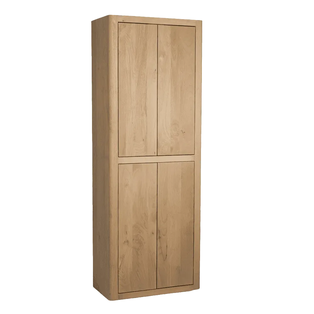 Tenna storage cabinet natural 4-door 80 cm - Tower Living