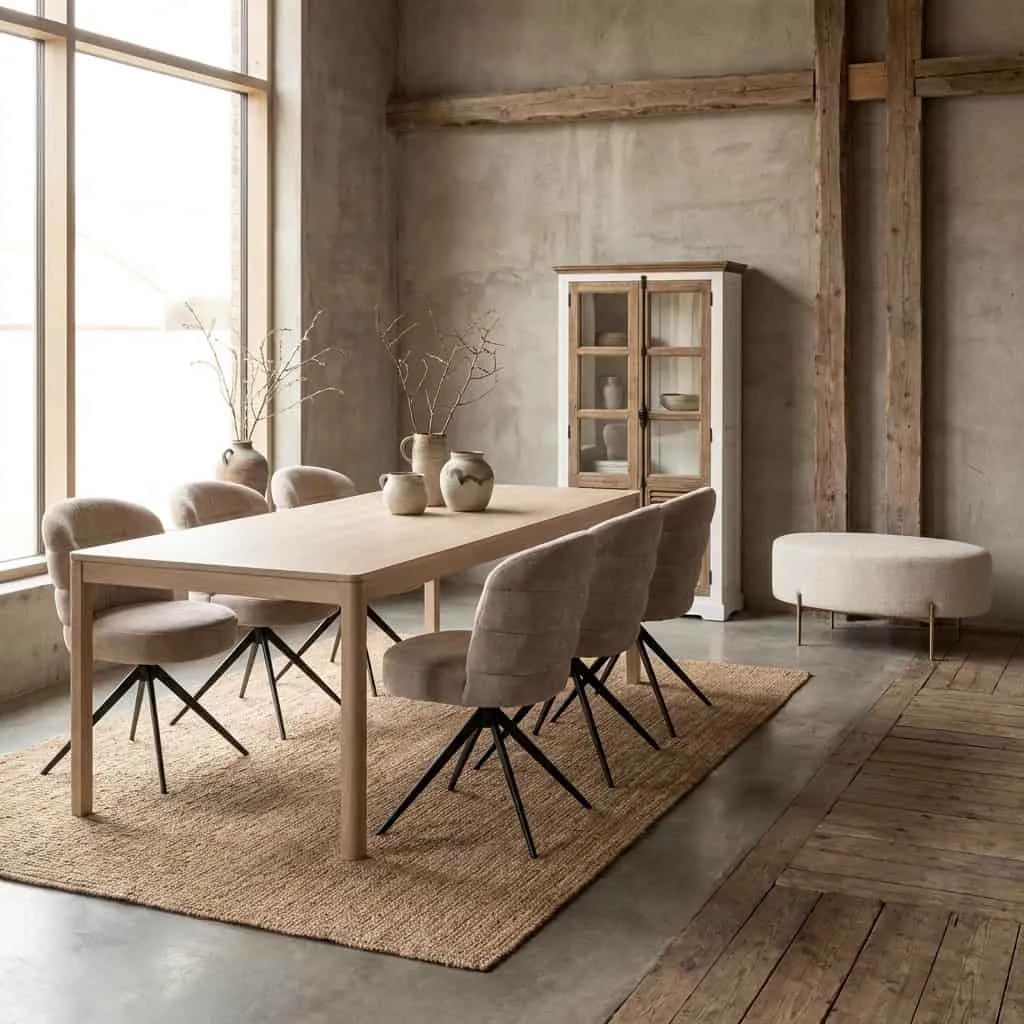 Amalfi Dining Table white wash - Tower Living
