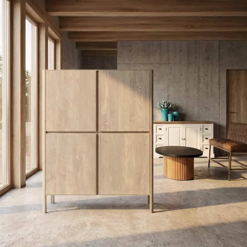 Amalfi Storage Cabinet white wash - Tower Living