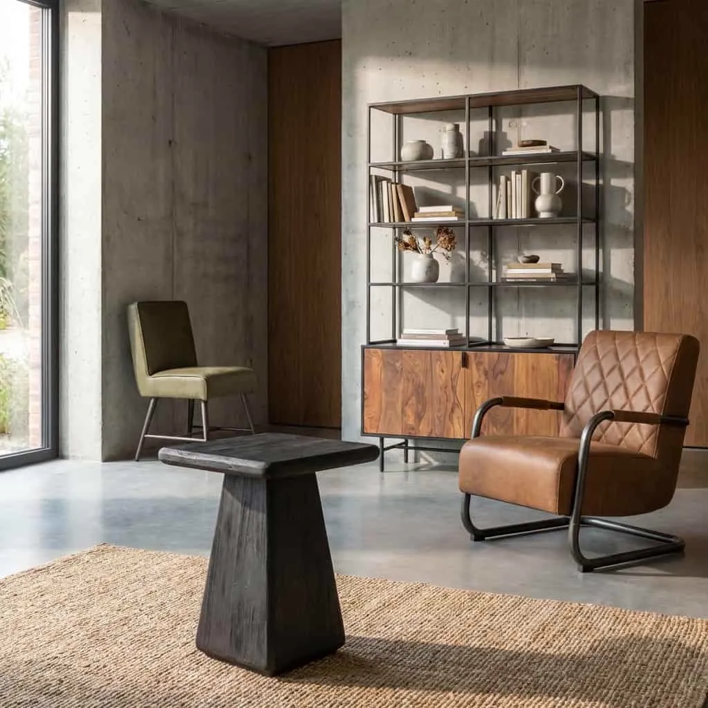 Bijzettafel Asti vierkant zwart - Tower Living