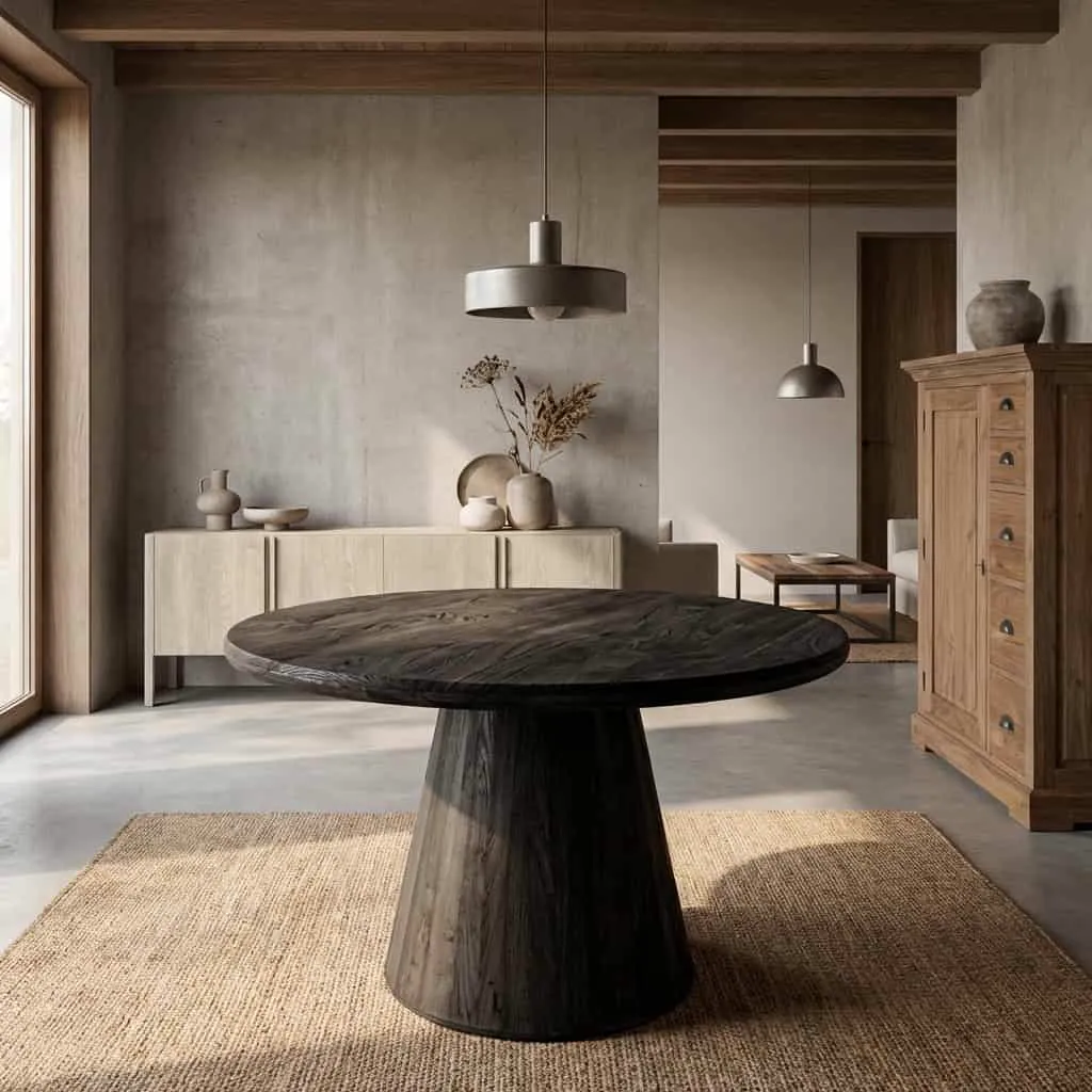 Esstisch Asti rund schwarz - Tower Living