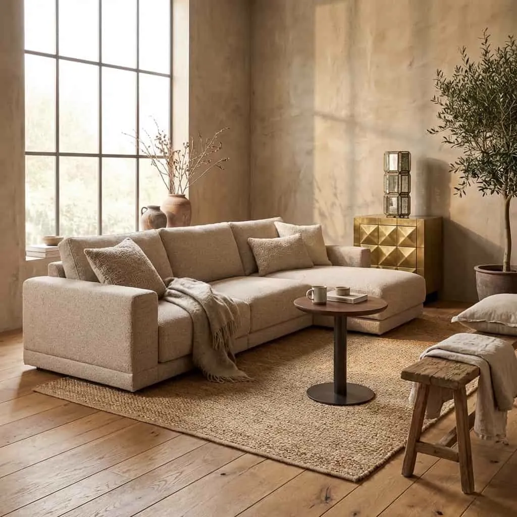 Sofa Trentino cayenne brown 3,5-Sitzer + Lounge links oder rechts - Richmond Interiors