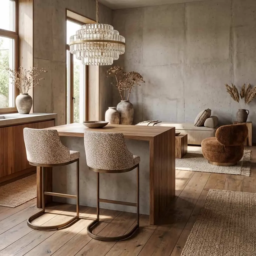 Barhocker Bolton natural geo (Set aus 2) - Richmond Interiors