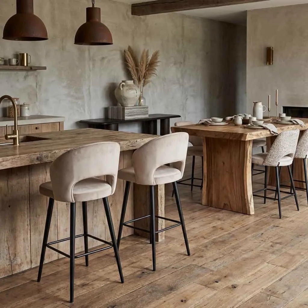 Barhocker Savoy khaki Samt - Richmond Interiors