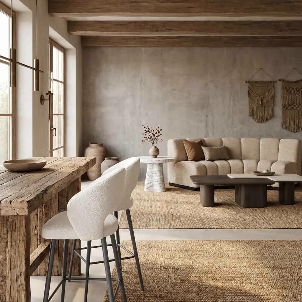 Barstoel Savoy white bouclé - Richmond Interiors