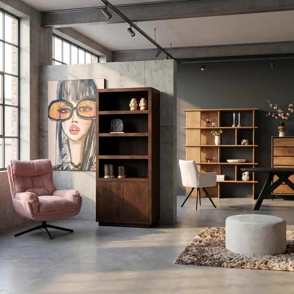 Boekenkast Brussel Brown | 90 cm - Starfurn