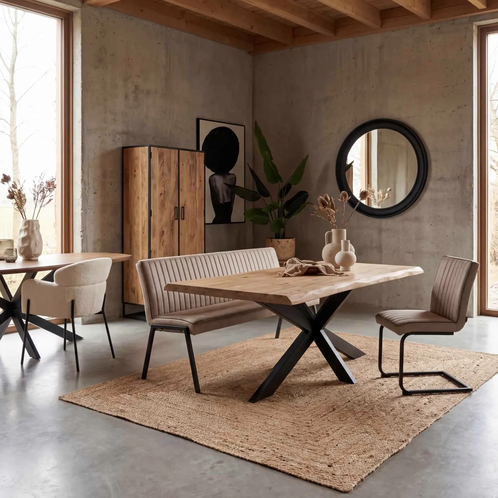 Boomstamtafel Dakota Naturel Mangohout 300 cm - Starfurn